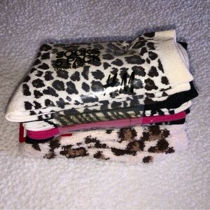 H&M and Charter Club Animal Print and Solid Color Socks- 6 Pairs NWT